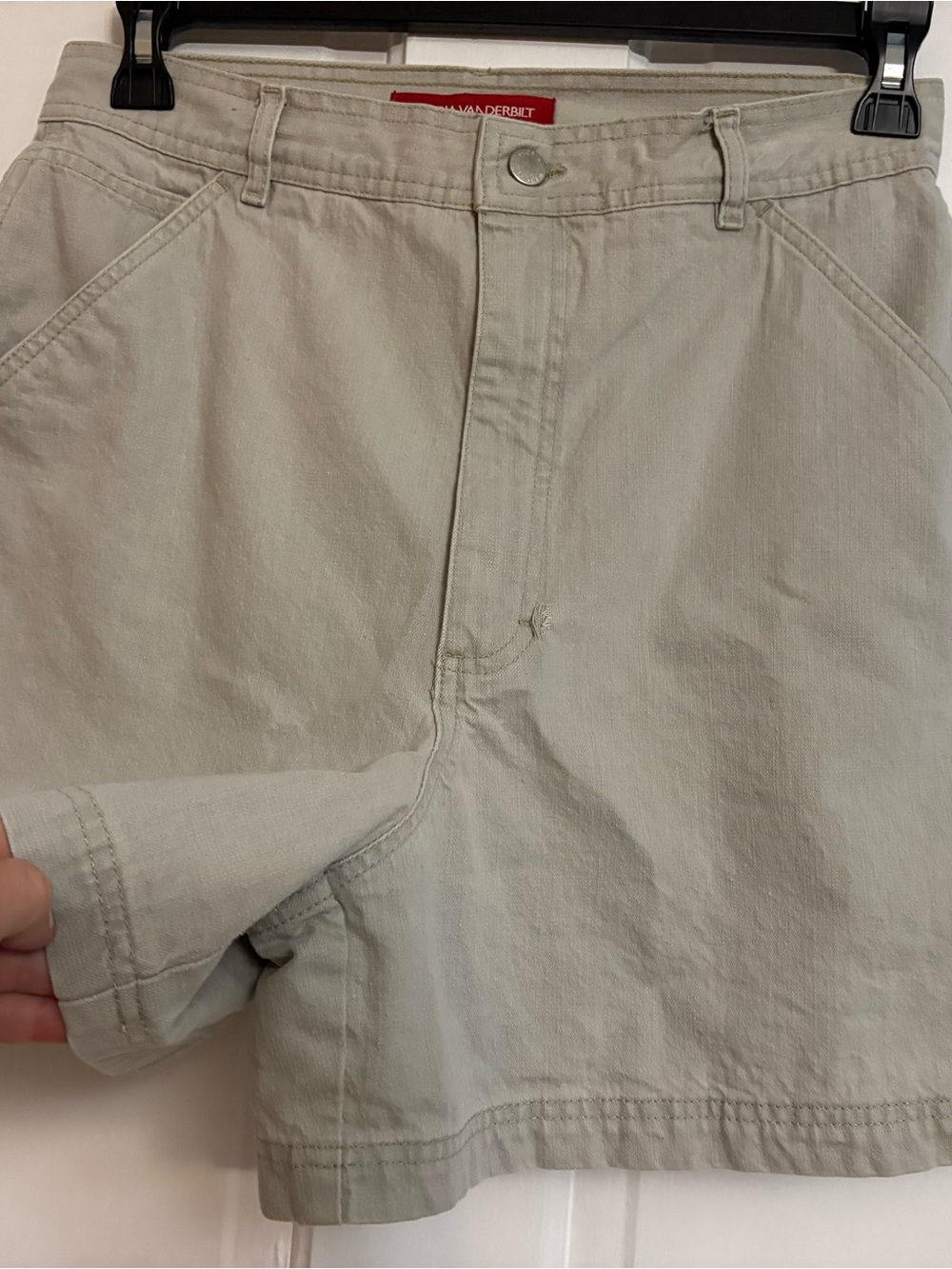 Gloria Vanderbilt Light Khaki Women's Jean Shorts - Picture 2 of 7